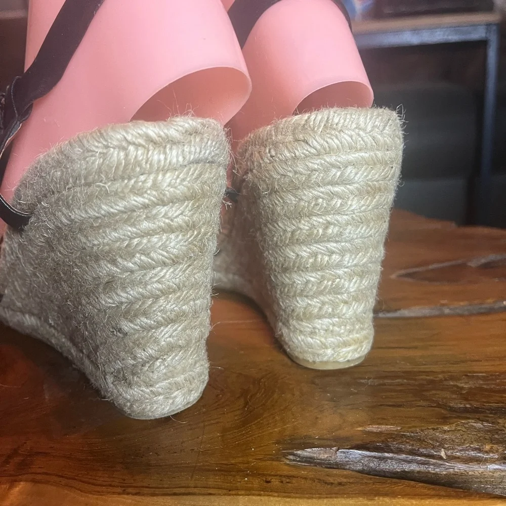 Marc by Marc Jacobs Striped Espadrille Wedge Sandals Size 40 (US 9.5)